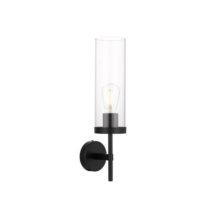 Buy Wall Sconce Australia Garot 1 Light Wall Light Black & Clear - GAROT WB-BKCL