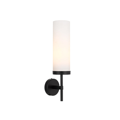 Buy Wall Sconce Australia Garot 1 Light Wall Light Black & Opal Matt - GAROT WB-BKOP