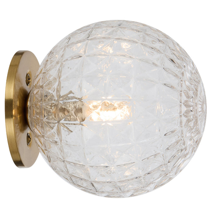 Gaston Wall Bracket Antique Gold & Clear Prism - GASTON WB-AGCLP