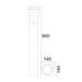 Buy Bollard Lights Australia GEB Exterior LED Bollar Dark Grey 13W 3000K IP54 800mm - GEB3