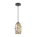 Buy Pendant Lights Australia GLAZE Ellipse Hand Blown Glass 1 Light Pendant Dark Stone Mosaic - GLAZE10