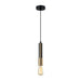 Buy Mini Pendants Australia Interior Vertical Plate Tube 1 Light Pendant Matt Black / Antique Brass - GOLDA2