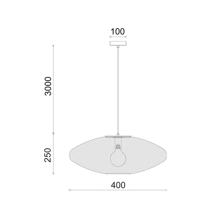 Buy Pendant Lights Australia Interior Oval Stainless Steel 1 Light Pendant Small Black - GOLPE1