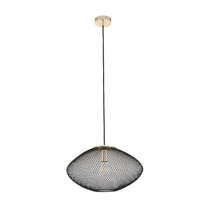 Buy Pendant Lights Australia Interior Oval Stainless Steel 1 Light Pendant Small Black - GOLPE1