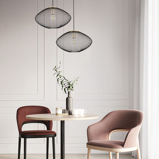 Buy Pendant Lights Australia Interior Oval Stainless Steel 1 Light Pendant Large Black - GOLPE3