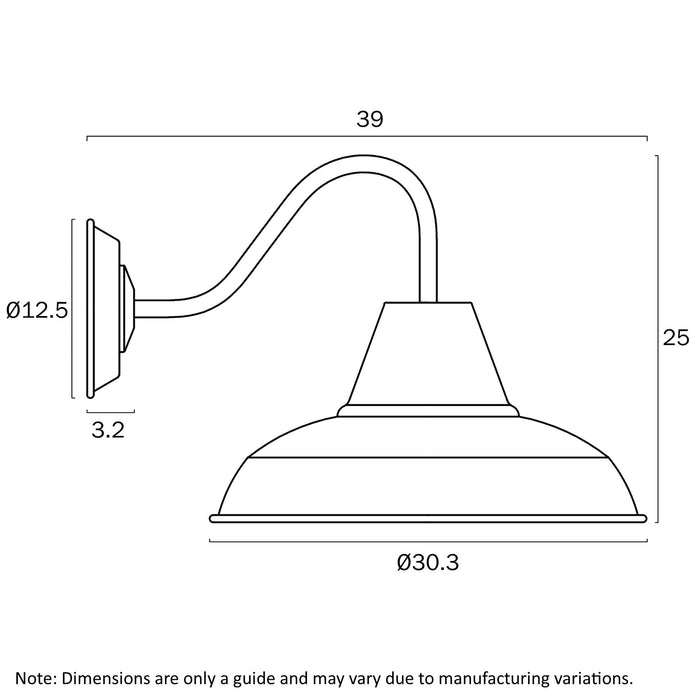 Gordon Aluminium Exterior Wall Light White - GORDON EX-WH