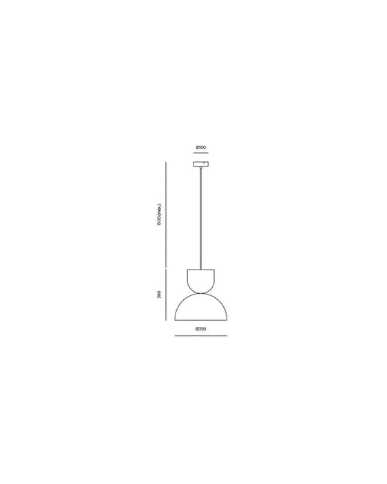 Gamma LED Pendant Custom & Black - ARO.C1081/NEG-TBC/TBC