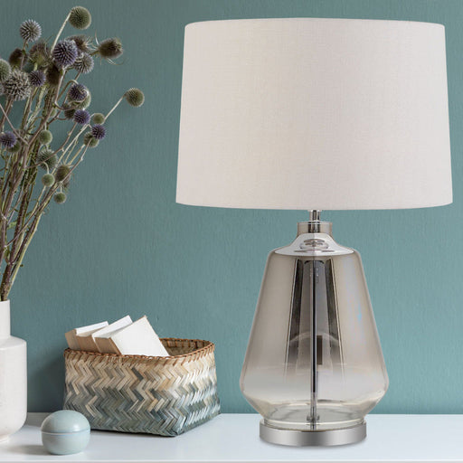 Buy Table Lamps Australia Harper 1 Light Table Lamp Smoke & White - HARPER TL-SMWH