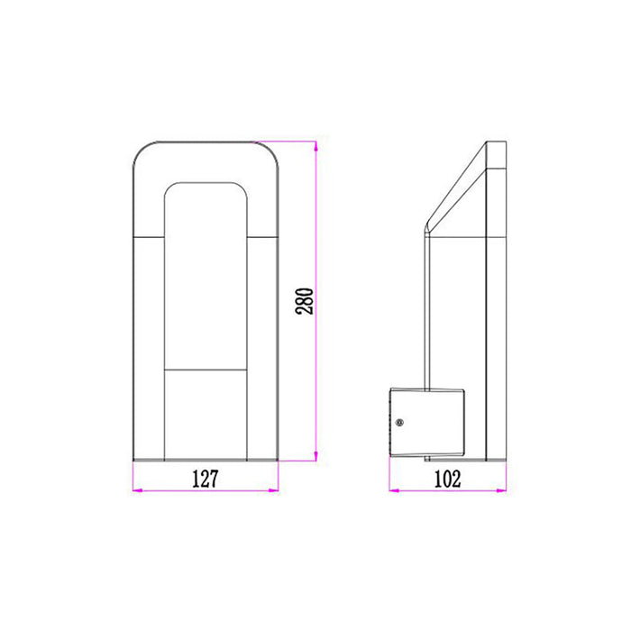 Buy Exterior Wall Lights Australia HATHOR Exterior LED Wall Light Dark Grey 9W 3000K IP54 - HATHOR1
