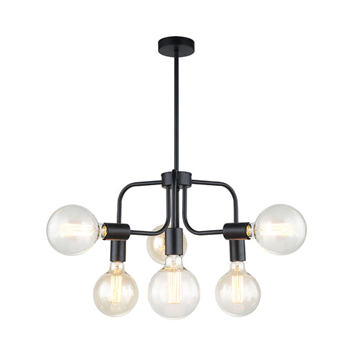 Buy Pendant Lights Australia HEXA Modern Abstract 6 Light Pendant Black - HEXA1