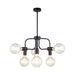 Buy Pendant Lights Australia HEXA Modern Abstract 6 Light Pendant Black - HEXA1