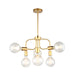 Buy Pendant Lights Australia HEXA Modern Abstract 6 Light Pendant Gold - HEXA2