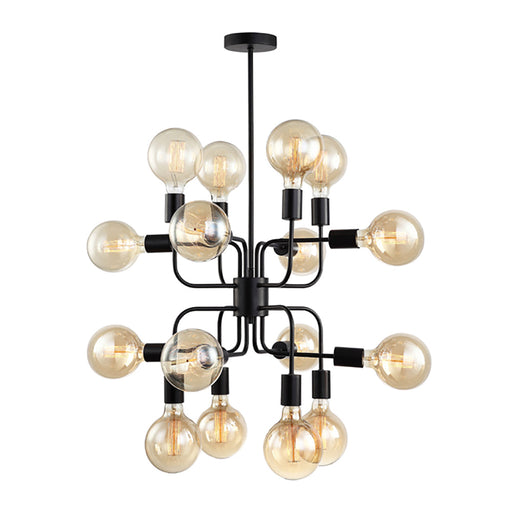 Buy Pendant Lights Australia HEXADE Modern Abstract 16 Light Pendant Black - HEXADE1