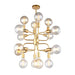 Buy Pendant Lights Australia HEXADE Modern Abstract 16 Light Pendant Gold - HEXADE2