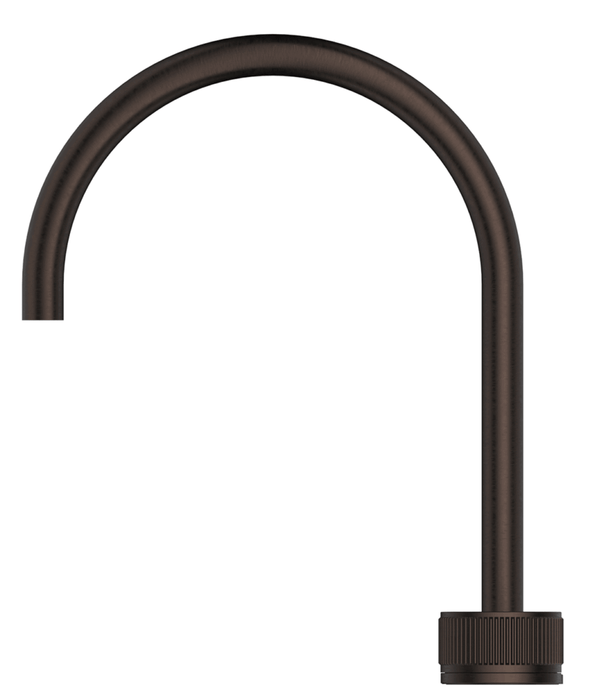 Mica Fluted Gooseneck Hob Sink/Basin Mixer Set Dusk Bronze - HSK-6-NR-DB