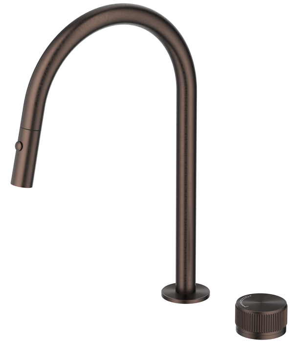 Mica Fluted Pull-Out Hob Mixer Set Dusk Bronze - HSK-6-NR-PO-DB
