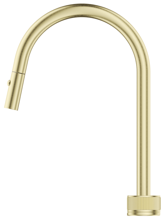 Mica Fluted Pull-Out Hob Mixer Set French Gold - HSK-6-NR-PO-FG