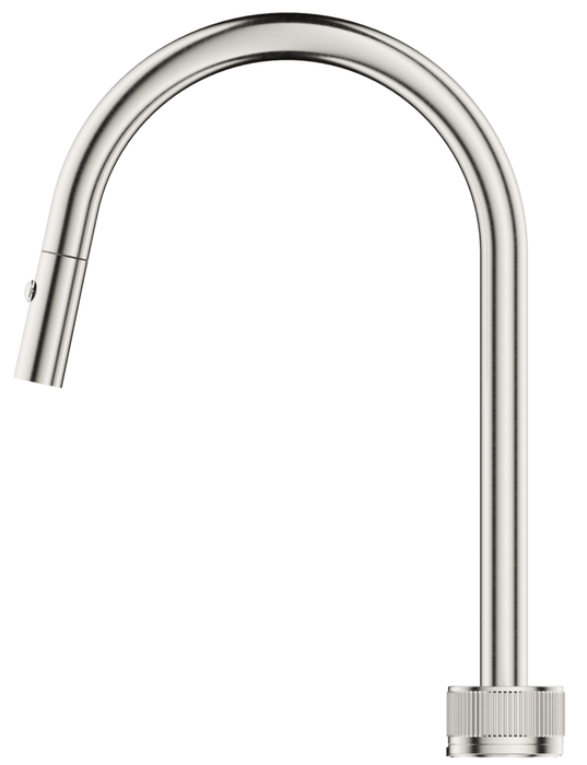 Mica Fluted Pull-Out Hob Mixer Set Brushed Nickel - HSK-6-NR-PO-BN