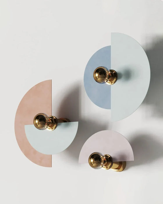 Haban 180mm Large Wall Light Gold & White - ARO.A1053/15/ORO+1088/35/BCO