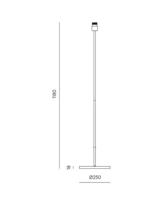Hedra Floor Lamp 3W 3000K Matte Brass - ARO.P1159/ORO+801011/31