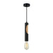 Buy Mini Pendants Australia IDA Interior Tube 1 Light Pendant Black With Blonde Wood - IDA1