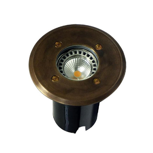 Buy Inground Lights Australia Exterior 12V MR16 Recessed Inground Up Light Brass Round IP67 - IGMLBR