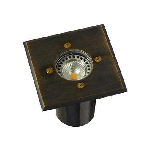 Buy Inground Lights Australia Exterior 12V MR16 Recessed Inground Up Light Brass Square IP67 - IGMLSQBR