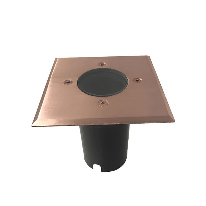 Buy Inground Lights Australia Exterior 12V MR16 Recessed Inground Up Light Copper Square IP67 - IGMLSQC