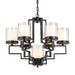 Buy Chandeliers Australia Alvarez 7 Light Pendant Black, Opal, Clear - ALVAREZ PE61-BK