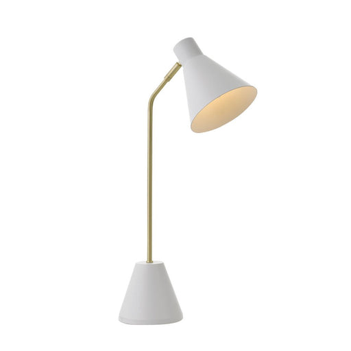 Buy Desk Lamps Australia Ambia 1 Light Desk Lamp 140mm Brass Matt, White - AMBIA TL-WH