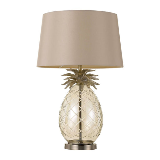 Buy Table Lamps Australia Ananas 1 Light Table Lamp 380mm Champagne, White - ANANAS TL-CHM