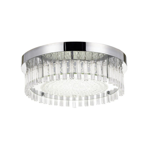 Buy Flush Mount Lights Australia Andela Round LED Oyster 30W 350mm 5000K Dim Chrome, Clear - ANDELA OYRD-850