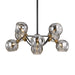Buy Pendant Lights Australia Annabel 8 Light Pendant Black & Antique Brass, Smoke - ANNABEL PE08-BK