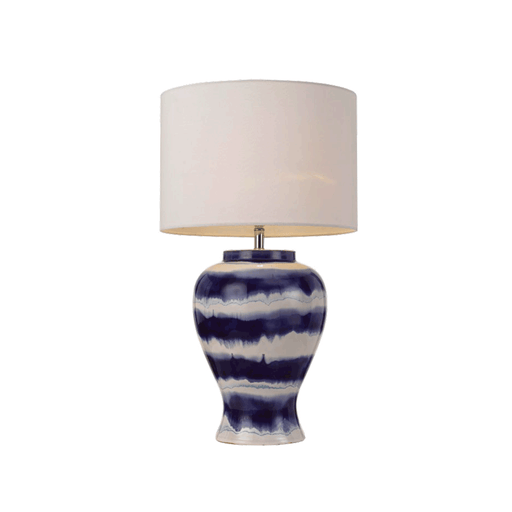 Buy Table Lamps Australia Asta 1 Light Table Lamp White, Blue - ASTA TL-WH+BL