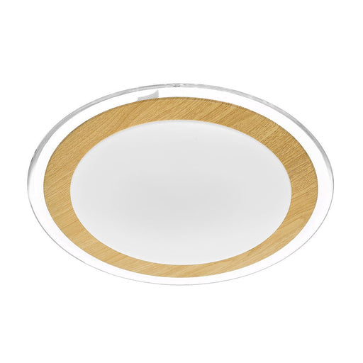 Buy LED Oyster Lights Australia Astrid LED Oyster Light 18W Tri-Colour 330mm Satin, Oak, Clear - ASTRID OY33-OK3C