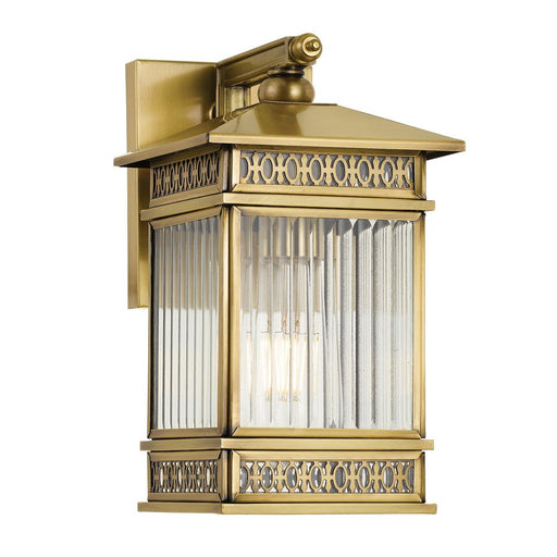 Buy Outdoor Wall Lanterns Australia Avera 1 Light Wall Light Outdoor IP44 175mm Antique Brass - AVERA EX175-BRS