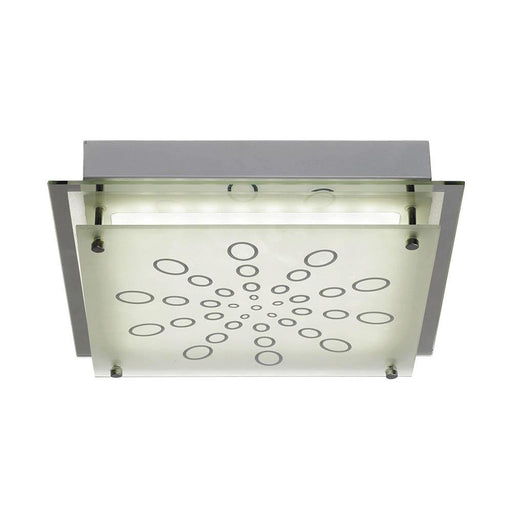 Buy LED Oyster Lights Australia Azaro LED Oyster Light Square Dim 5000K Chrome, Frost - AZARO OYSQ-850