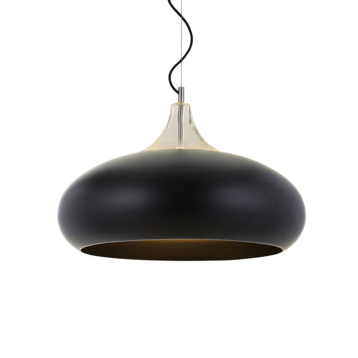 Buy Pendant Lights Australia Beck 1 Light Pendant 400mm Black - BECK PE40-BK