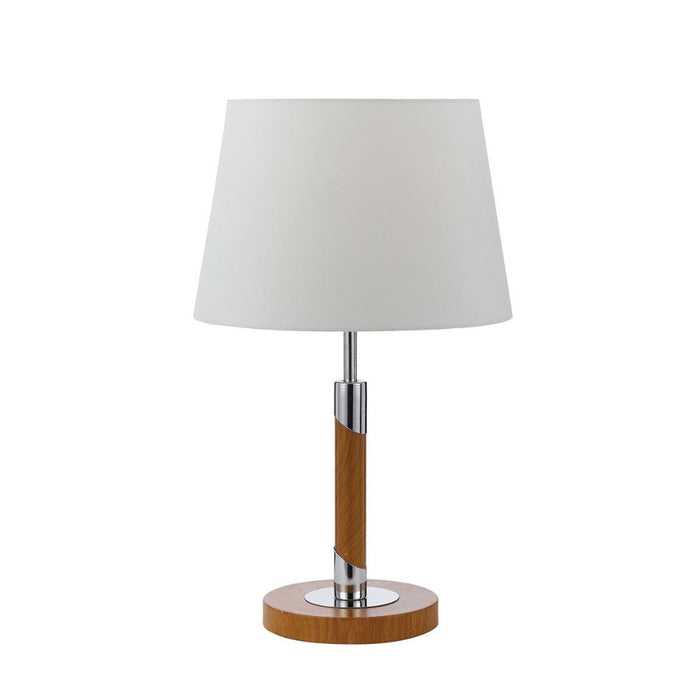 Buy Table Lamps Australia Belmore 1 Light Table Lamp Teak, White - BELMORE TL-TK