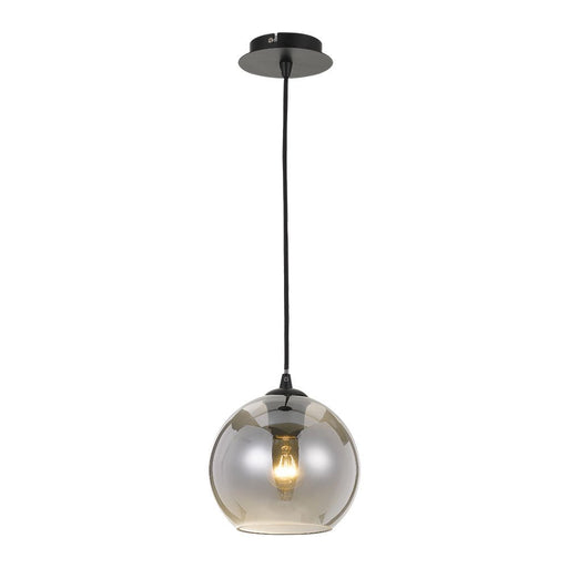 Buy Pendant Lights Australia Bondi 1 Light Pendant 200mm Black, Smoke - BONDI PE20-SM