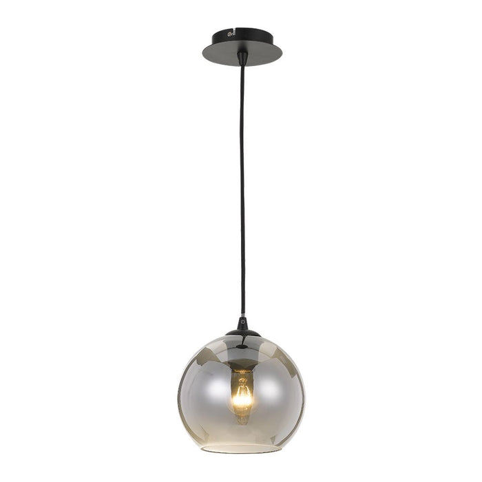 Buy Pendant Lights Australia Bondi 1 Light Pendant 200mm Black, Smoke - BONDI PE20-SM
