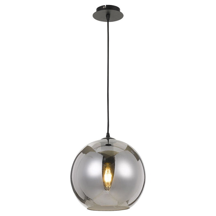 Buy Pendant Lights Australia Bondi 1 Light Pendant 300mm Black, Smoke - BONDI PE30-SM
