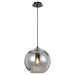 Buy Pendant Lights Australia Bondi 1 Light Pendant 300mm Black, Smoke - BONDI PE30-SM
