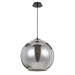 Buy Pendant Lights Australia Bondi 1 Light Pendant 400mm Black, Smoke - BONDI PE40-SM