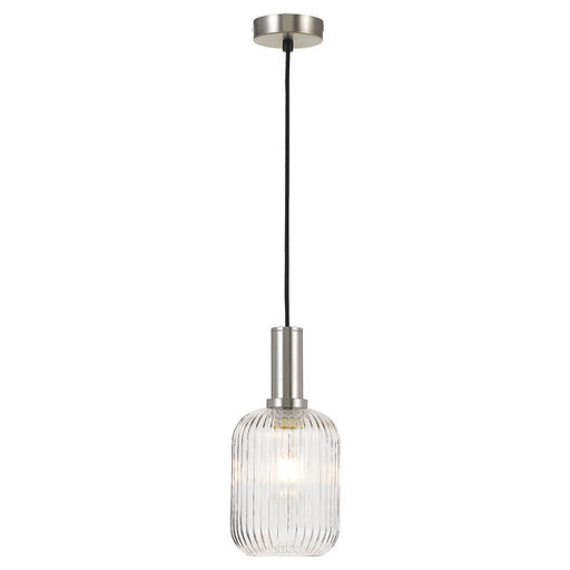 Buy Mini Pendants Australia Bonura 1 Light Pendant 140mm Nickel & Clear - BONURA PE14-NKCL