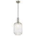 Buy Pendant Lights Australia Bonura 1 Light Pendant 200mm Nickel & Clear - BONURA PE20-NKCL