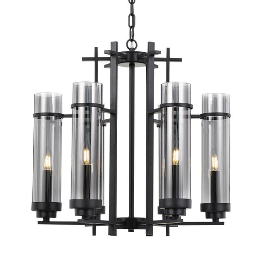Buy Chandeliers Australia Burgess 6 Light Pendant Black, Smoke - BURGESS PE06-BK