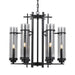 Buy Chandeliers Australia Burgess 6 Light Pendant Black, Smoke - BURGESS PE06-BK