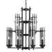 Buy Chandeliers Australia Burgess 12 Light Pendant Black, Smoke - BURGESS PE84-BK
