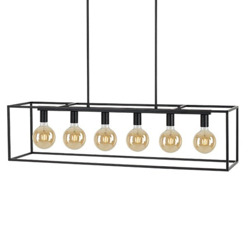Buy Island Pendant Lights Australia Collins 6 Light Pendant Black Matt - COLLINS PE6-BK